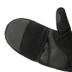 Warme Flip-Bag-Handschuhe aus Fleece für Herren mit dicker Outdoor-Lupe und Touchscreen-Finger