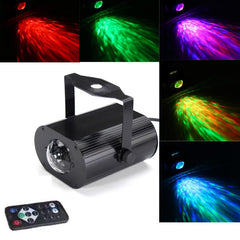 10W RGB Remote LED Water Wave Stage Light for Disco Party, AC100-240V