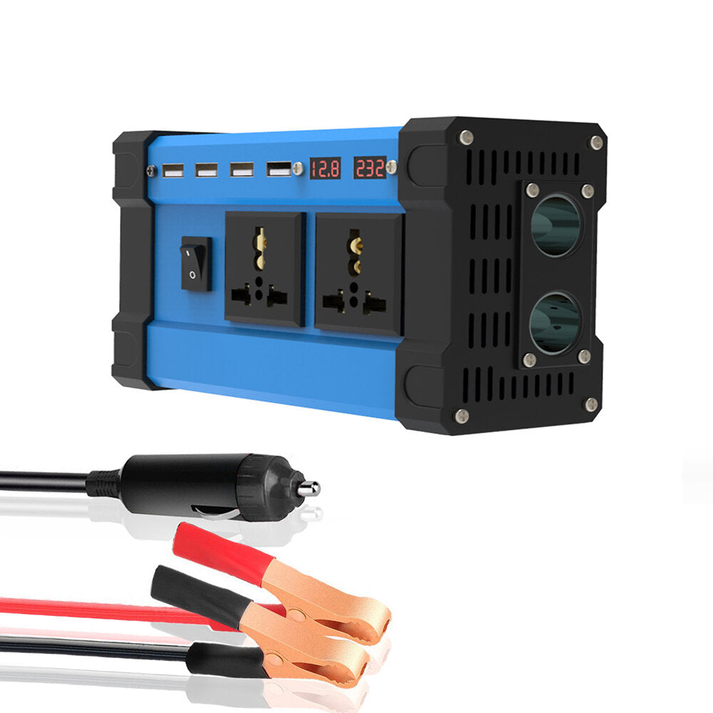 1200W Car Power Inverter, Digital LED Display, DC 12V to AC 220V/110V, Modified Sine Wave Converter