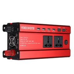 3000W 12/24V DC to 110/220V AC Car Inverter, Modified Sine Wave Converter with 4 USB Outputs, LED Display, Universal Plug