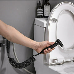 Stainless Steel Handheld Bidet Sprayer for Toilet & Diaper, Dual Function Shattaf with Hose Cleaning Tools Set