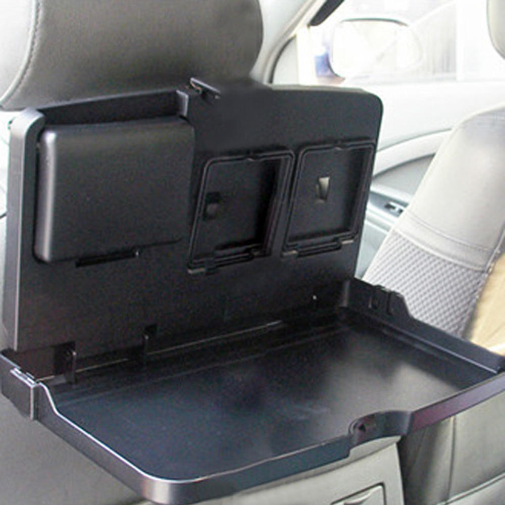 Foldable Car Seat Back Table: Multi-Layer Food & Drink Holder with Multifunctional Phone Stand