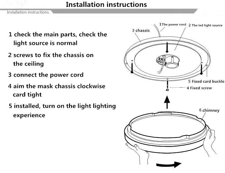 18/40/50W LED Ceiling Light Panel - Round Downlight for Kitchen, Bathroom, Room, Wall Lamp