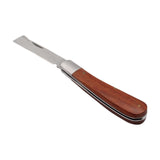 Stainless Steel Mushroom Knife with Rosewood Handle - Folding Sickle Pocket Knife for Electricians, Camping, and Survival