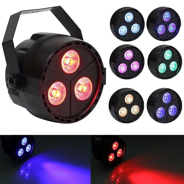 12W 3 LED RGB+UV Stage Par Light with Remote & DMX Control for Christmas Party DJ Disco AC110-240V