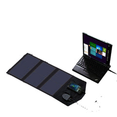 18V 21W Waterproof Foldable Solar Charger for 12V Car Battery & Mobile Phone - Ideal for Outdoor Hiking