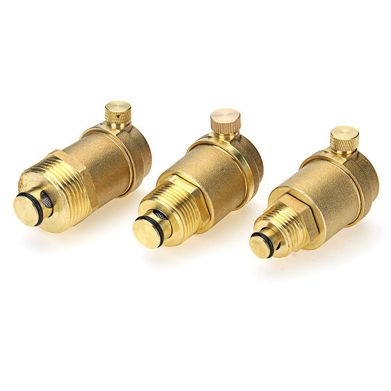 Brass Automatic Air Vent Valve - Safety Pressure Relief for Water Heater HVAC Pipeline System