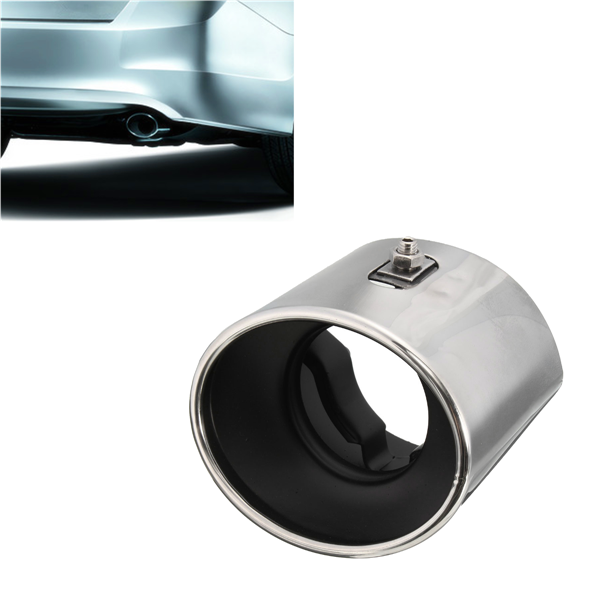 Chrome Stainless Steel Oval Exhaust Muffler Tail Pipe Tip