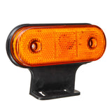 12V/24V Amber 20 LED Side Marker Lights with Reflector & Bracket for Truck Trailer