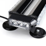 12V 20" 38 LED Car Roof Emergency Strobe Light Bar - White & Amber for Car, Truck, Boat