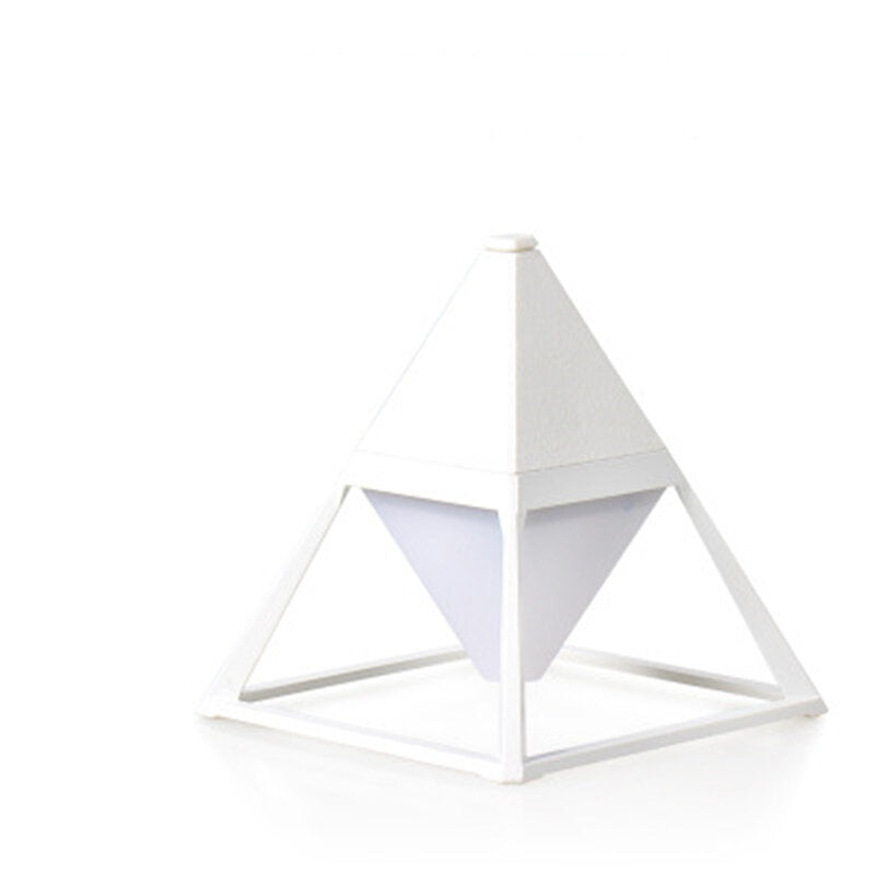 Pyramid Shape LED Night Light with USB Charging, 2200mAh Battery, Diffuser Wall Lamp