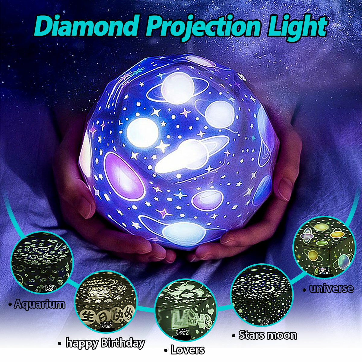 3D LED Night Light Magic Projection Lamp - Perfect Xmas Gift for Boys and Girls