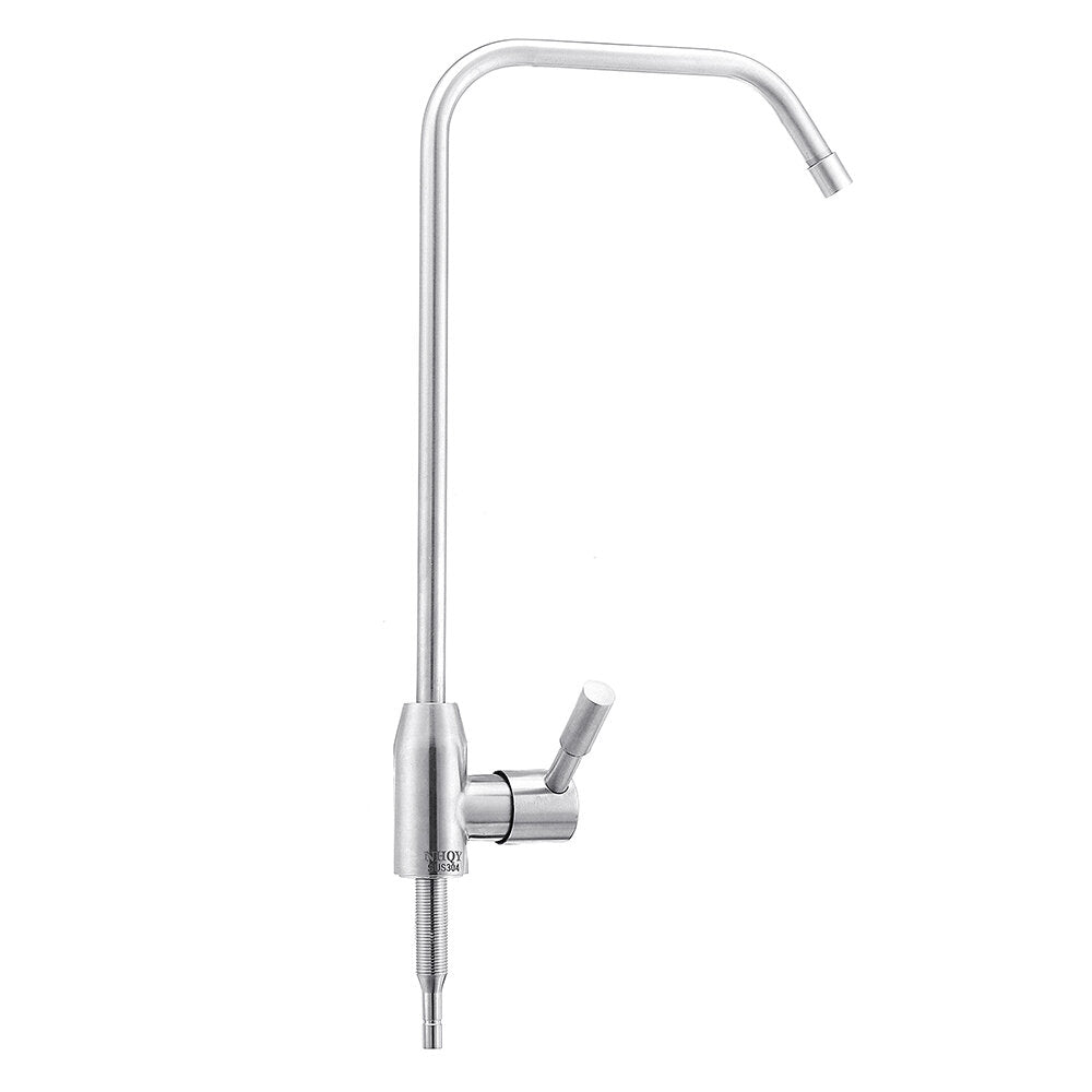 Stainless Steel Reverse Osmosis Faucet - 360 Degree Swivel Spout, Single Handle Cold Tap for Drinking Water Filter