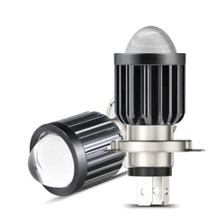 12V-80V 12W 1200LM Motorcycle H4 LED Headlight Bulb - Super Bright Hi/Lo Beam Dual Color 6000K/3000K Lens