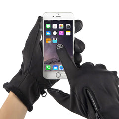 Unisex Winter Ski Gloves: Waterproof, Warm, Full Finger, Touch Screen, Zipper, Plus Velvet for Outdoor, Bike, Motorcycle