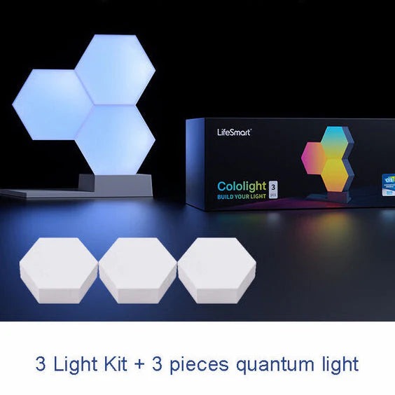 LED Quantum Light Smart DIY Lamp - WiFi, Google Assistant & Alexa Compatible, Cololight APP Control