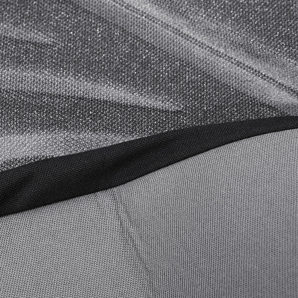 Universal Double Seat Fabric Car Front Seat Cover Cushion Protector - Full Surround, Black and Grey