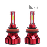 Mini 4-Side COB LED Headlight Bulbs 72W - High Brightness, Energy Efficient, Easy Installation