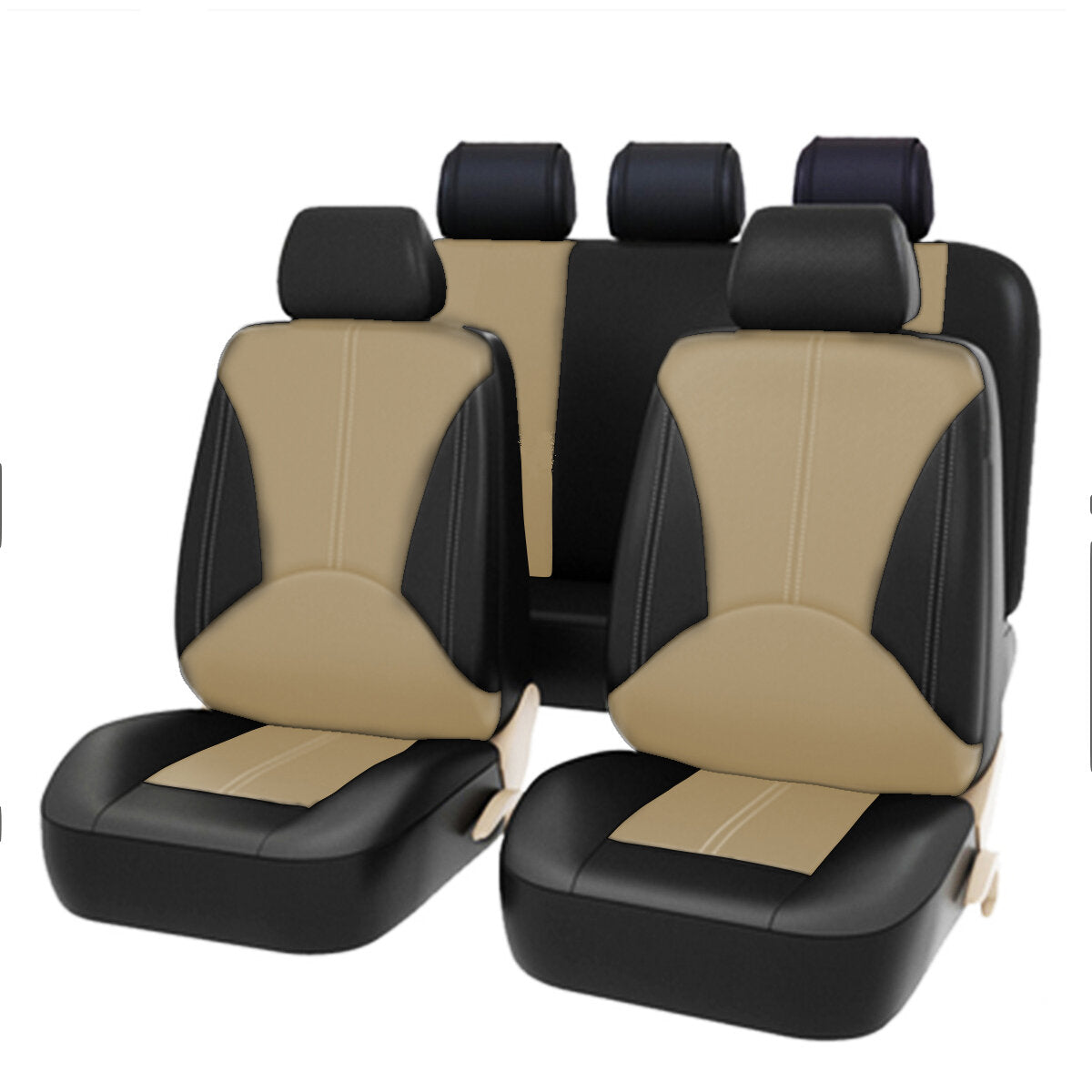 Universelles PU-Leder-Schalensitzbezug-Set für vorne und hinten – passend für Auto, Limousine, LKW, SUV