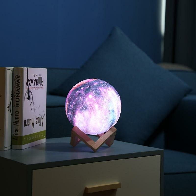 3D Printing Moon Lamp - LED Night Light with Remote/Touch Control, USB Rechargeable, Perfect Valentine Gift