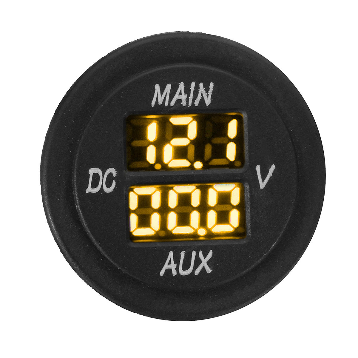 12V/24V LED Digital Dual Voltmeter Voltage Gauge Battery Monitor Panel for AUX/Main