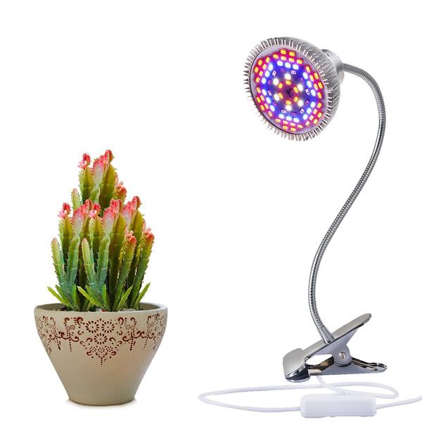 15W Full Spectrum 78 LED Clip Grow Light, Flexible Desk Lamp for Indoor Plants, Greenhouse, AC100-240V