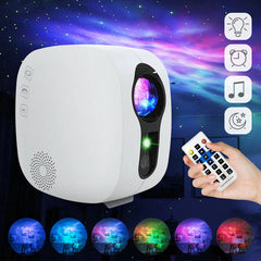 Bluetooth Sky Projector Music Speaker - LED Night Light, Galaxy Nebula, Ocean Star, Moon Lamp