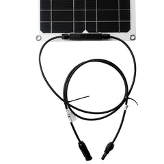 12V 50W Portable Solar Panel Battery Charger for Car, Van, Boat, Caravan, Camper - Trickle Charging