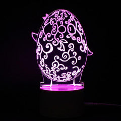 3D Illusion Easter Egg Rabbit LED Night Light - USB Colorful Table Lamp, Holiday Decor, DC5V