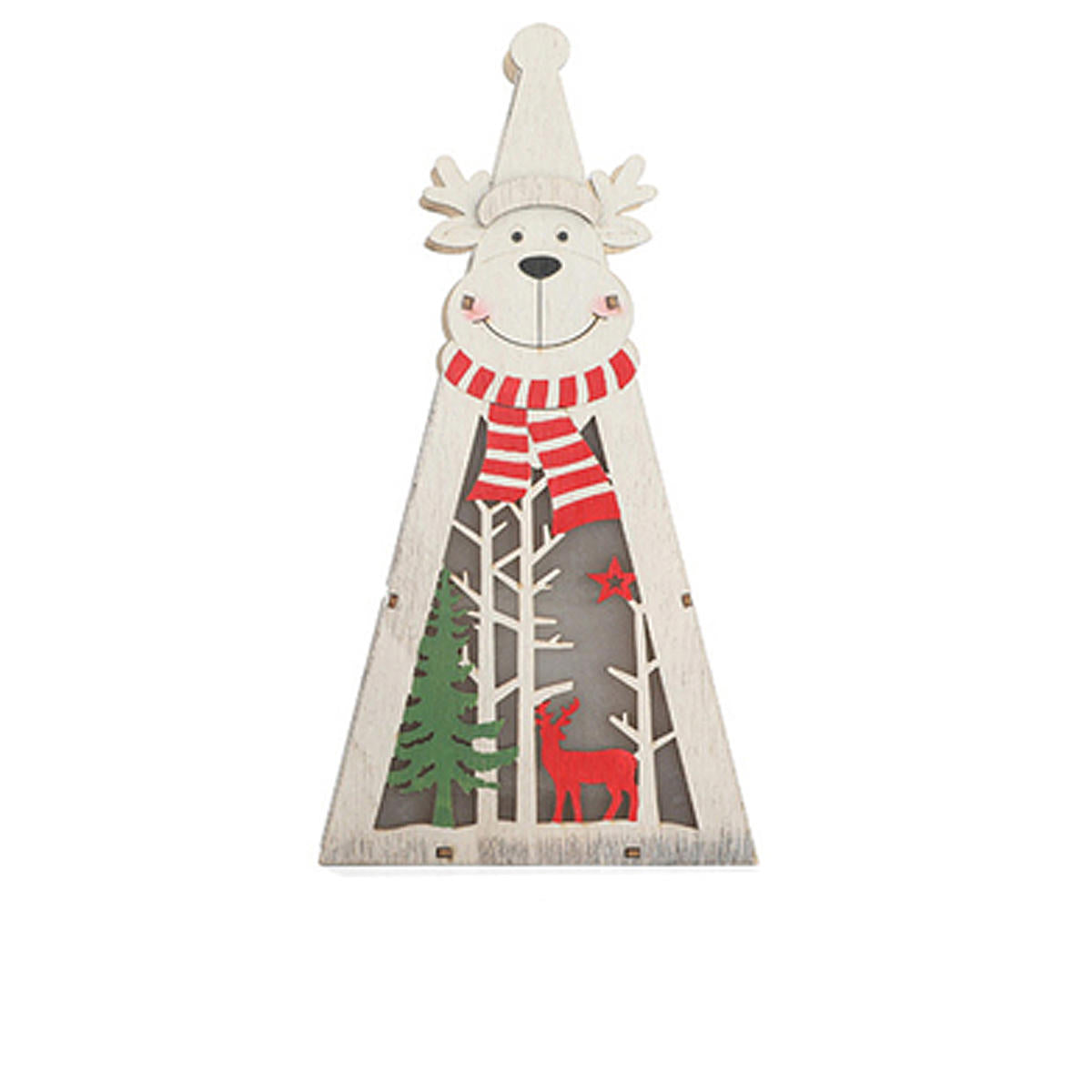 Hölzerne LED-Weihnachtsbeleuchtung Display Ornament für Haus Tischdekorationen - Festival Dekor