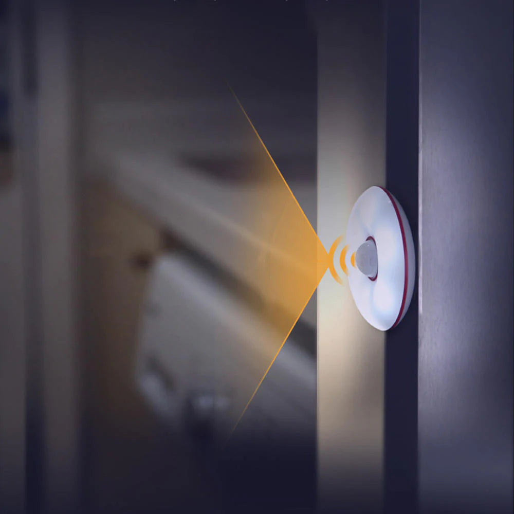 Smart Sensor LED-Nachtlichtlampe mit doppelter Induktion und automatischer magnetischer Wandhalterung