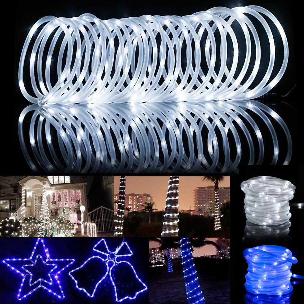 39FT 100 LED Solar String Rope Lights - Waterproof Fairy Lights for Xmas, Wedding, Party Decor, Night Lighting