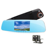 5" Rearview Mirror Car DVR with 170 Degree Wide Angle Lens