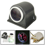 2" 52mm Universal Turbo Boost Gauge Meter with Carbon Fiber Holder, Smoke Face, PSI