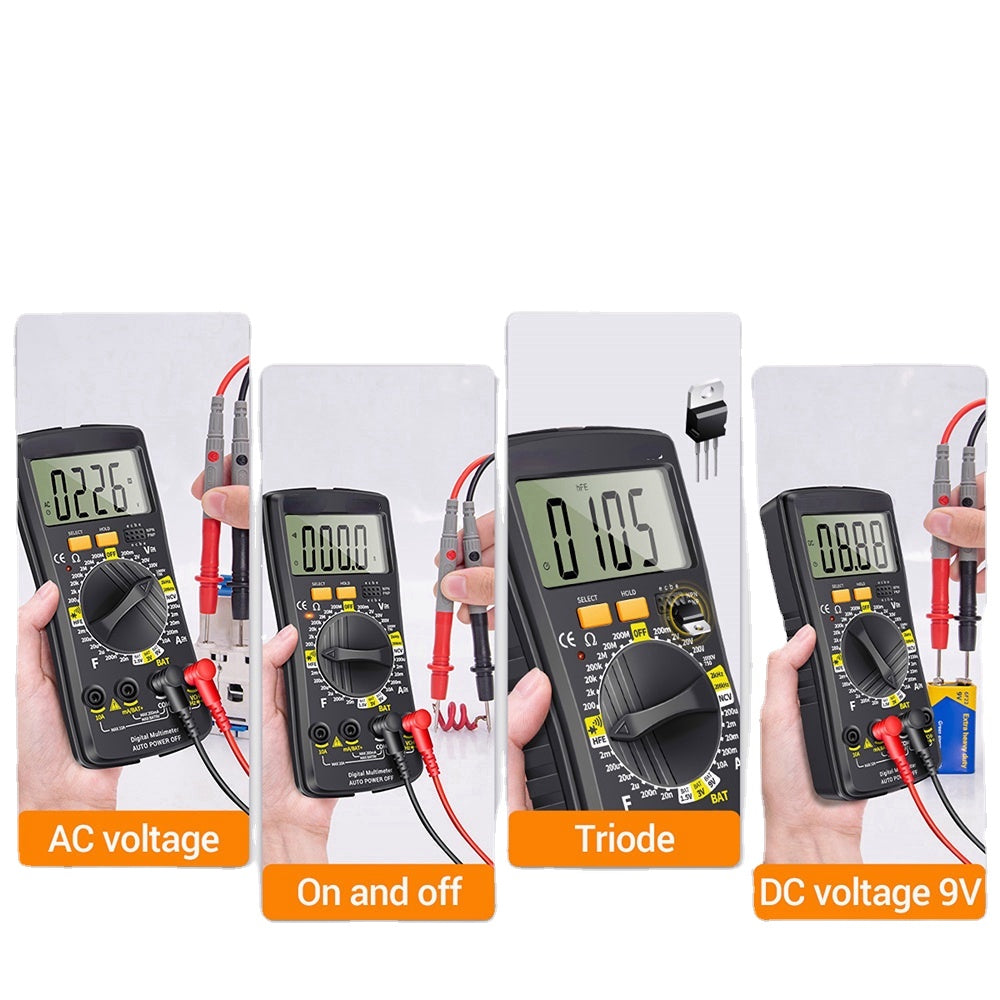 Ultra-thin Digital Multimeter - Auto Voltmeter AC/DC 220V Storage Meter