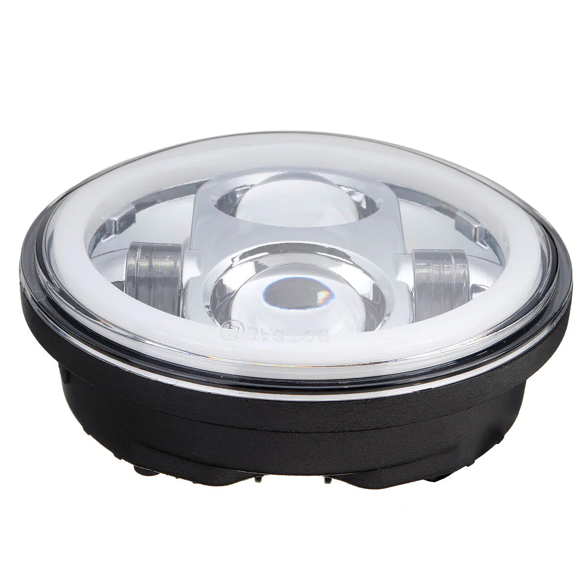 12V 5.75" 75W LED Projector Headlight with DRL Ring for Jeep/Harley