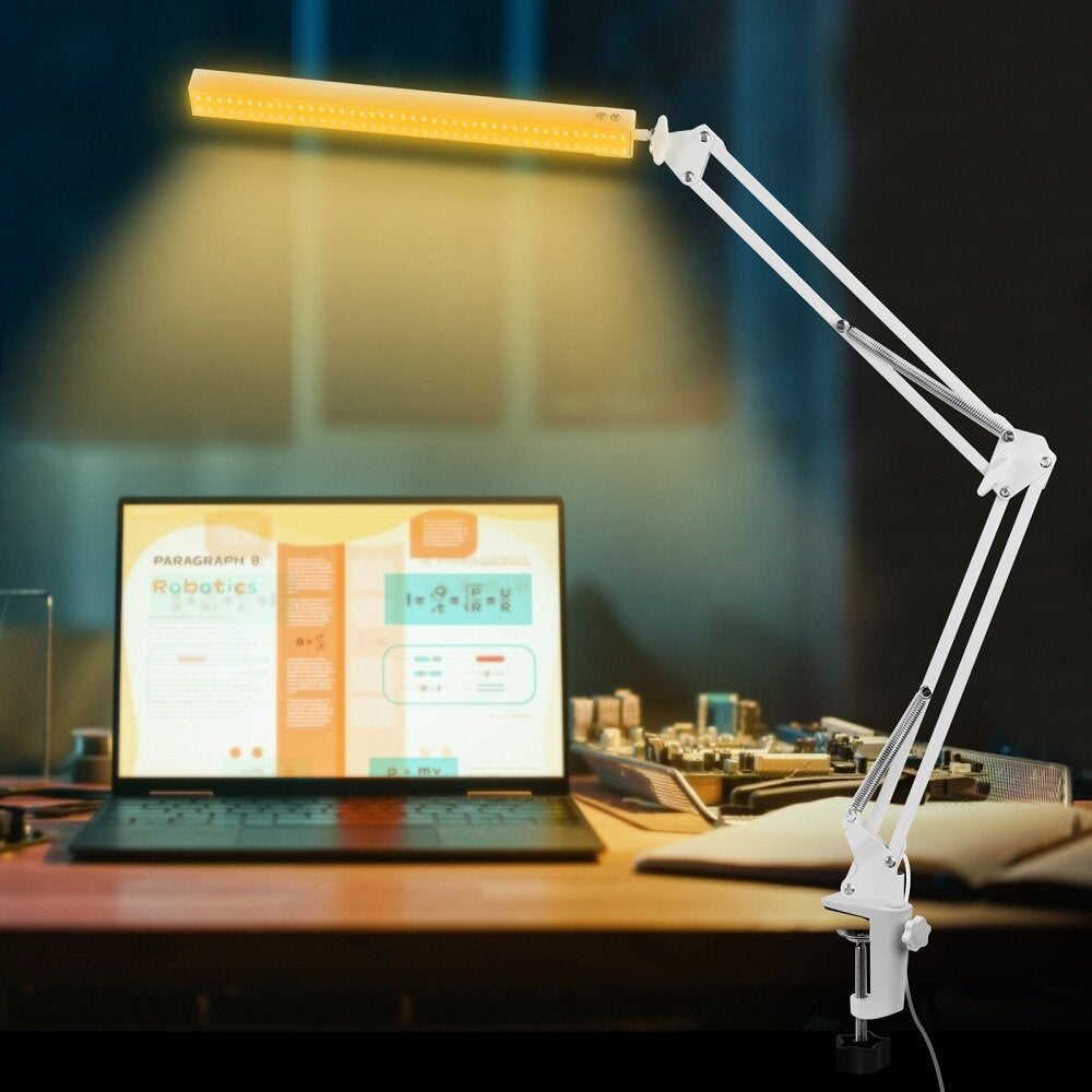 10W LED Desk Lamp - 3 Color Modes, 10 Brightness Levels, Eye-Caring, Dimmable for Home Office Reading