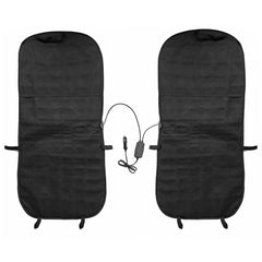 12V Electric Heated Car Seat Cushion - Double Seat Warmer, Winter Cotton Cover, Household Heating Mat