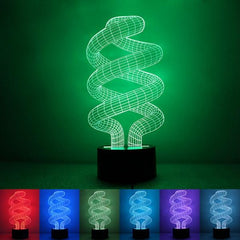 3D Tornado Illusion LED Desk Light - USB, 7 Color Changing Night Lamp