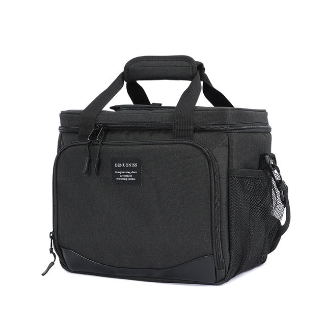 Denuoniss Isolierte Thermo-Kühltasche, Lunchbox-Tasche für Arbeit, Picknick, Auto, tragbare Umhängetasche, 16 l