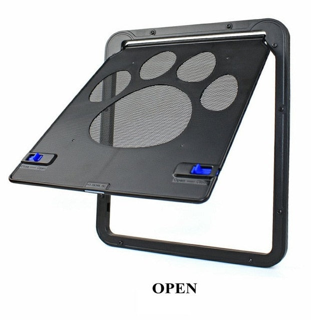 Lockable Magnetic Pet Door for Dogs & Cats - Easy Install, Safe, Fashionable Screen for Windows & Gates, Outdoor Use