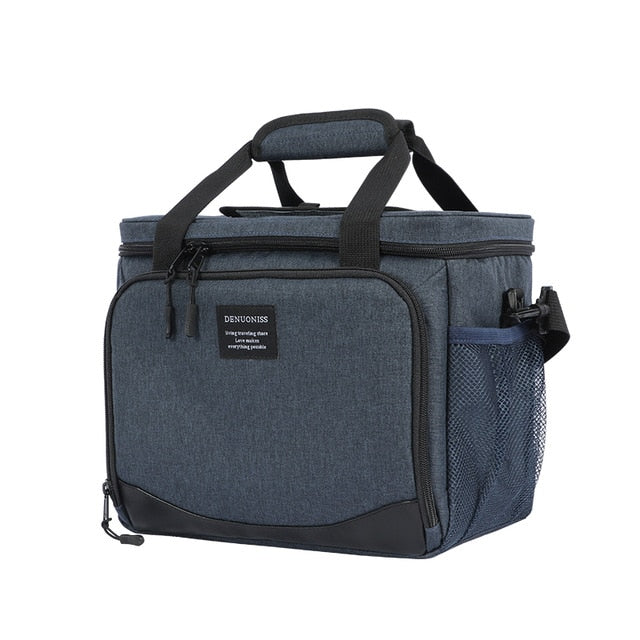 Denuoniss Isolierte Thermo-Kühltasche, Lunchbox-Tasche für Arbeit, Picknick, Auto, tragbare Umhängetasche, 16 l