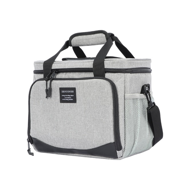 Denuoniss Isolierte Thermo-Kühltasche, Lunchbox-Tasche für Arbeit, Picknick, Auto, tragbare Umhängetasche, 16 l