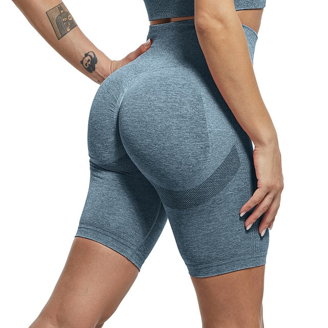 Sexy Women Bubble Butt Push Up High Waist Seamless Fitness Leggings