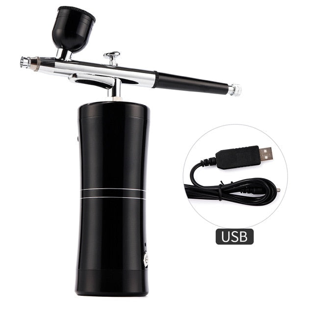 Portable Dual Action 0.4mm Nozzle Airbrush Kit for Nail Art, Tattoo, Cake Paint Spray Gun