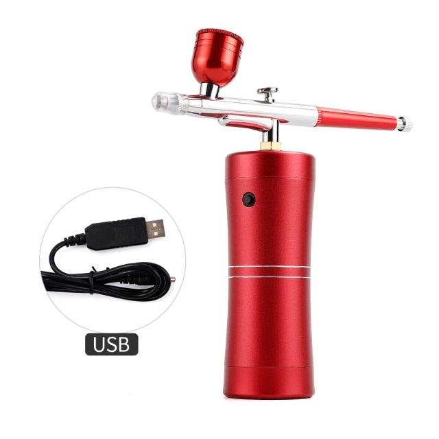 Portable Dual Action 0.4mm Nozzle Airbrush Kit for Nail Art, Tattoo, Cake Paint Spray Gun